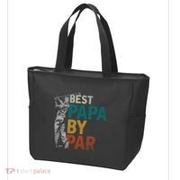 Fathers Day Golfer Dad Golfing Best Papa By Par Funny Golf Tote Bag thumb 3