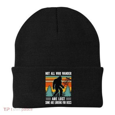 Frisbee Disc Golfing Funny Bigfoot Looking For Discs Beanie