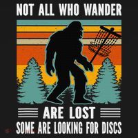 Frisbee Disc Golfing Funny Bigfoot Looking For Discs Coaster thumb 2