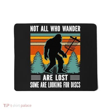 Frisbee Disc Golfing Funny Bigfoot Looking For Discs Mousepad