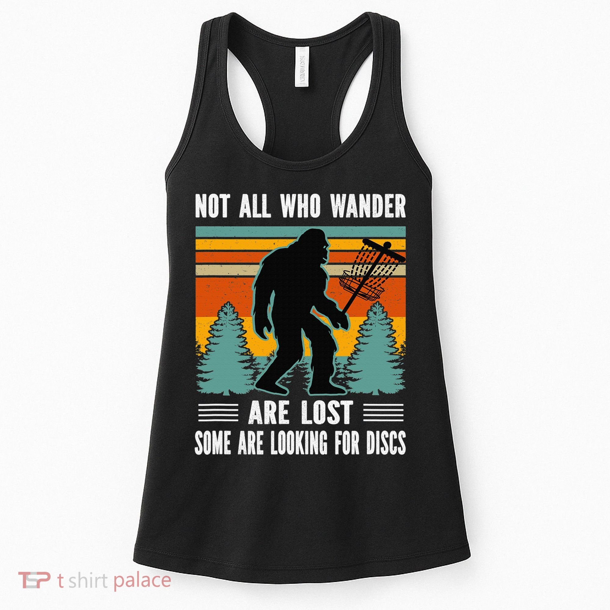 Frisbee Disc Golfing Funny Bigfoot Looking For Discs Women's Tank Top
