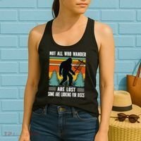 Frisbee Disc Golfing Funny Bigfoot Looking For Discs Women's Tank Top thumb 2