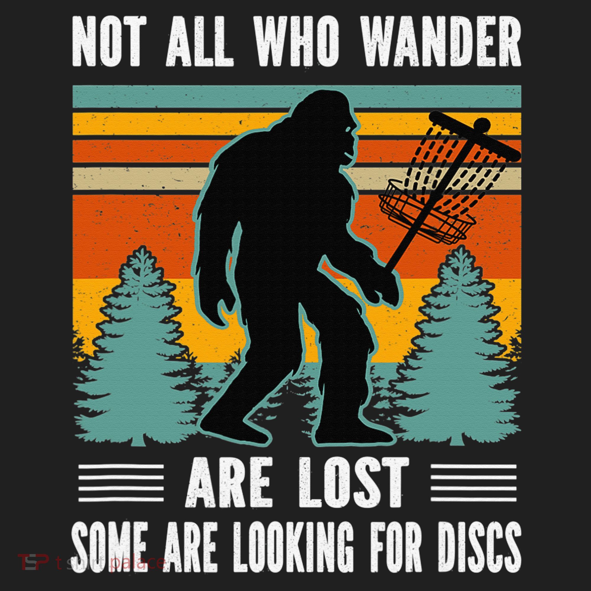 Frisbee Disc Golfing Funny Bigfoot Looking For Discs Hat