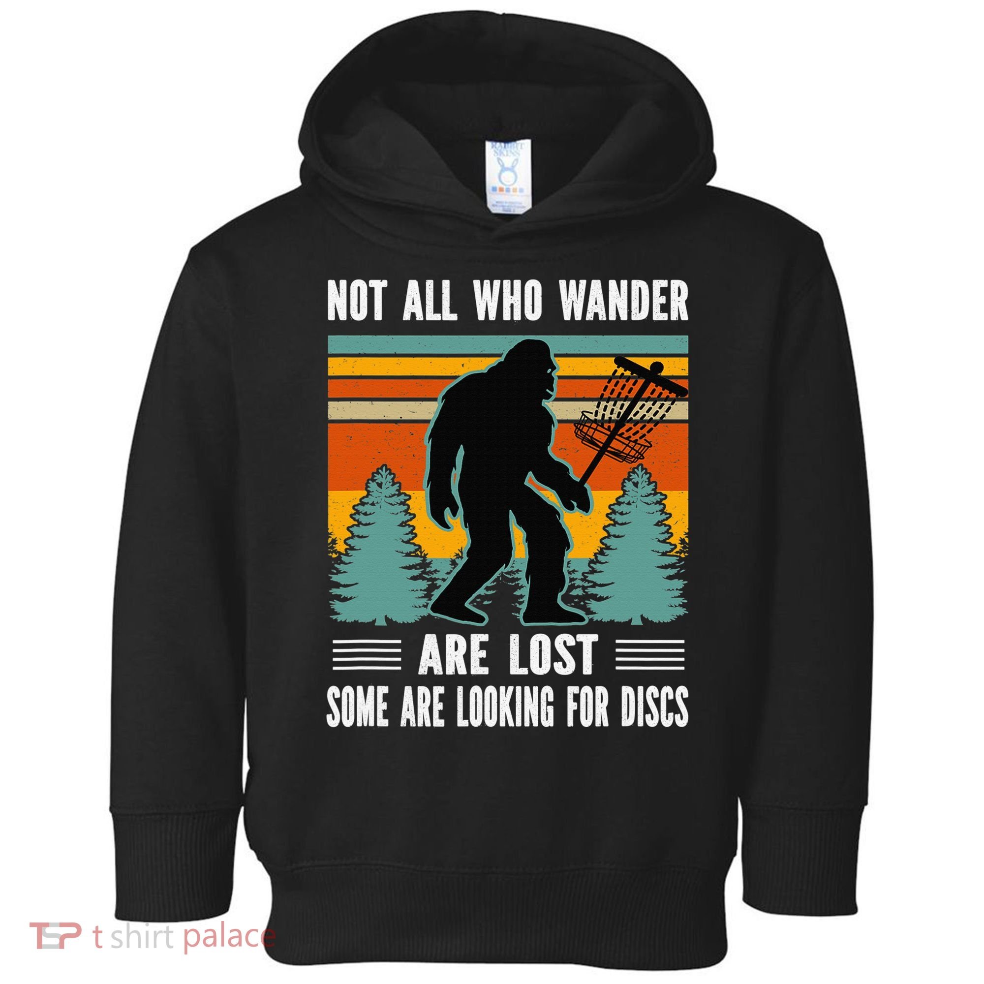 Frisbee Disc Golfing Funny Bigfoot Looking For Discs Toddler Hoodie
