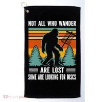 Frisbee Disc Golfing Funny Bigfoot Looking For Discs Golf Towel thumb 0