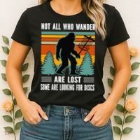 Frisbee Disc Golfing Funny Bigfoot Looking For Discs Women's T-Shirt thumb 2