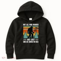 Frisbee Disc Golfing Funny Bigfoot Looking For Discs Kids Hoodie thumb 0