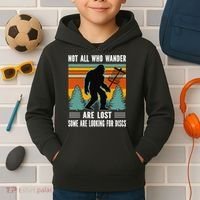 Frisbee Disc Golfing Funny Bigfoot Looking For Discs Kids Hoodie thumb 2