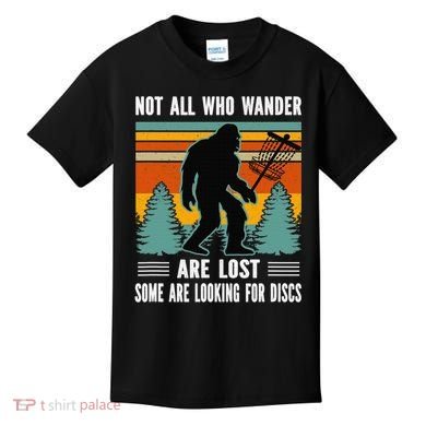 Frisbee Disc Golfing Funny Bigfoot Looking For Discs Kids T-Shirt
