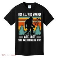 Frisbee Disc Golfing Funny Bigfoot Looking For Discs Kids T-Shirt thumb 0