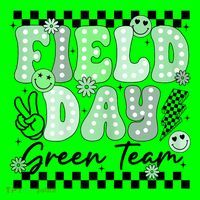 Field Day Green Team Color Field Trip Team Game Competition T-Shirt thumb 7