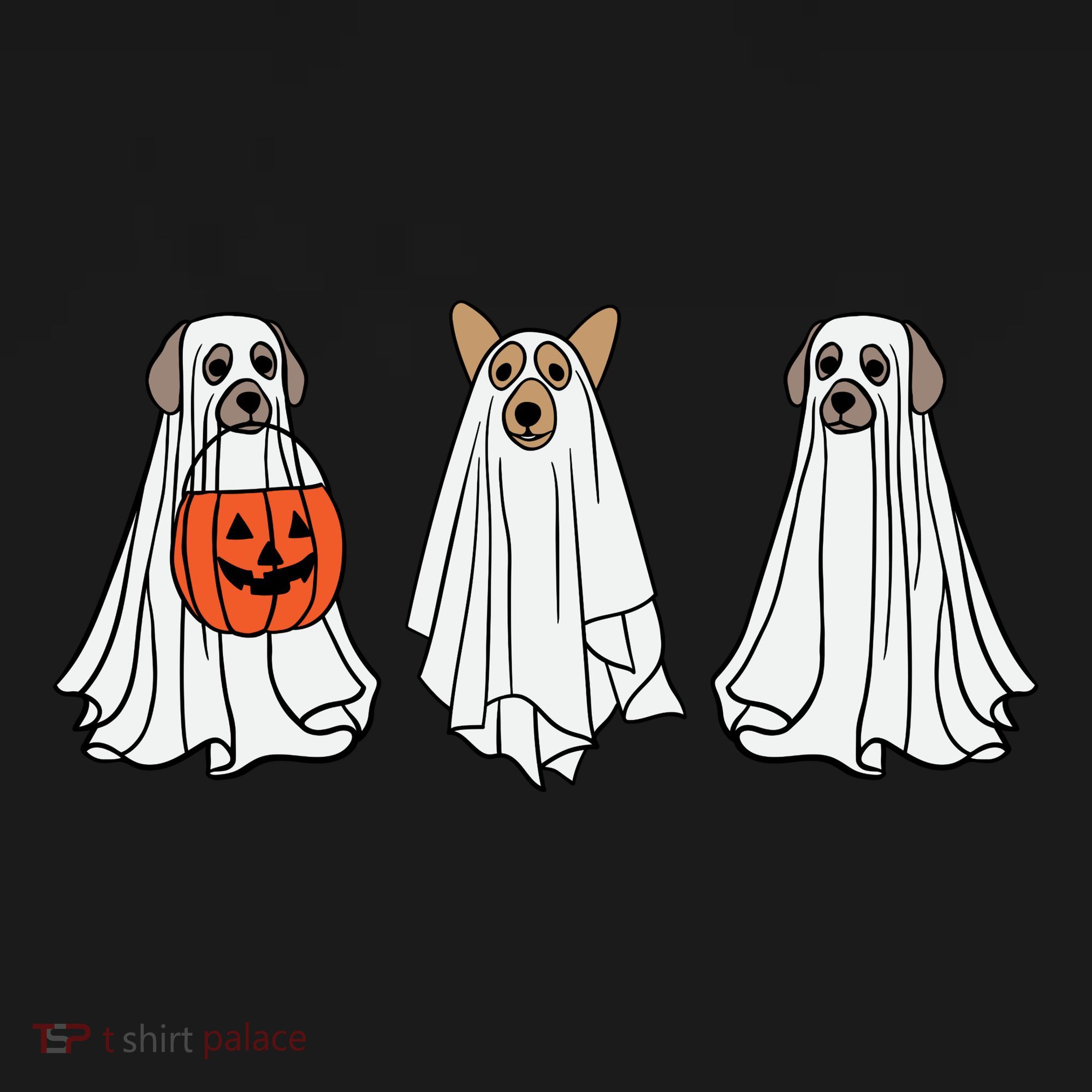 Funny Dog Ghosts Halloween Costume Doggie Tank