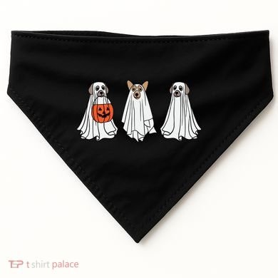 Funny Dog Ghosts Halloween Costume USA-Made Doggie Bandana