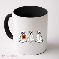 Funny Dog Ghosts Halloween Costume Coffee Mug thumb 0