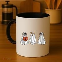 Funny Dog Ghosts Halloween Costume Coffee Mug thumb 4