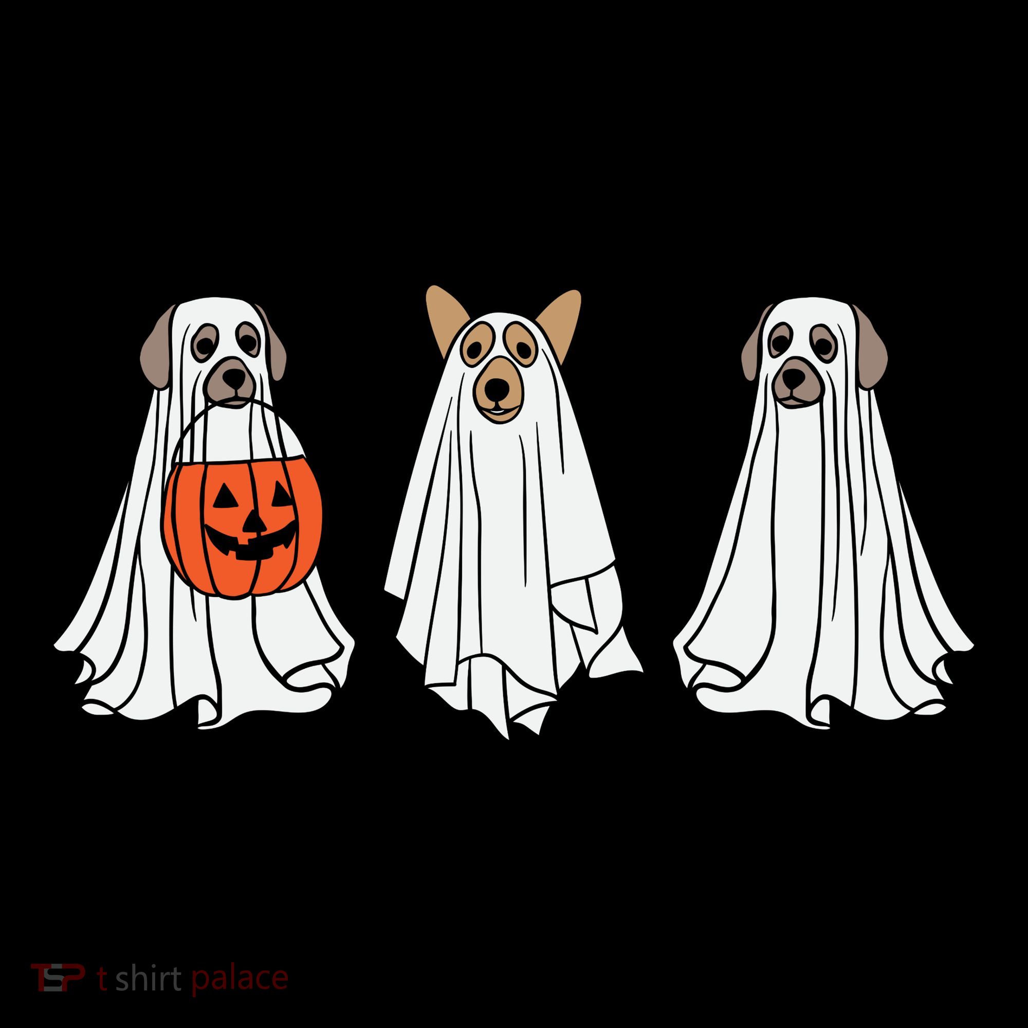 Funny Dog Ghosts Halloween Costume Women's Hoodie