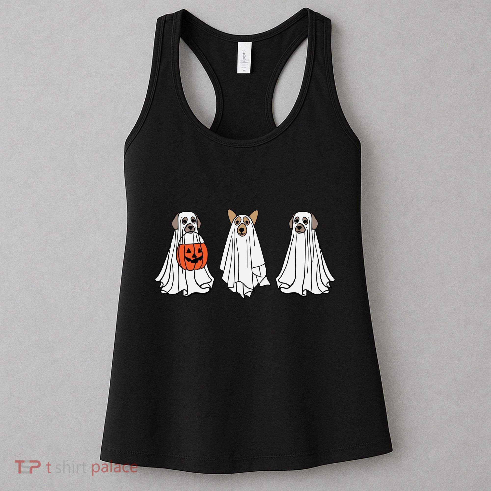 Funny Dog Ghosts Halloween Costume Women's Tank Top