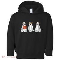 Funny Dog Ghosts Halloween Costume Toddler Hoodie thumb 0