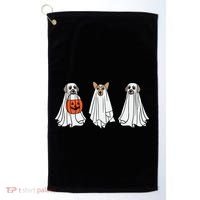 Funny Dog Ghosts Halloween Costume Golf Towel thumb 0
