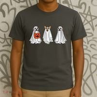 Funny Dog Ghosts Halloween Costume T-Shirt thumb 3
