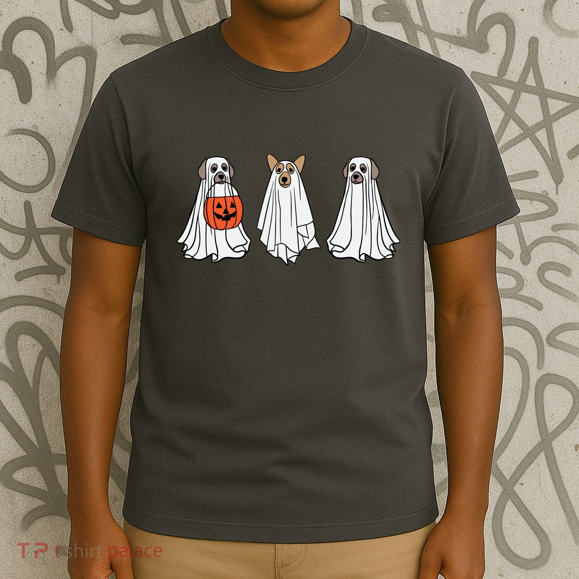 Funny Dog Ghosts Halloween Costume T-Shirt