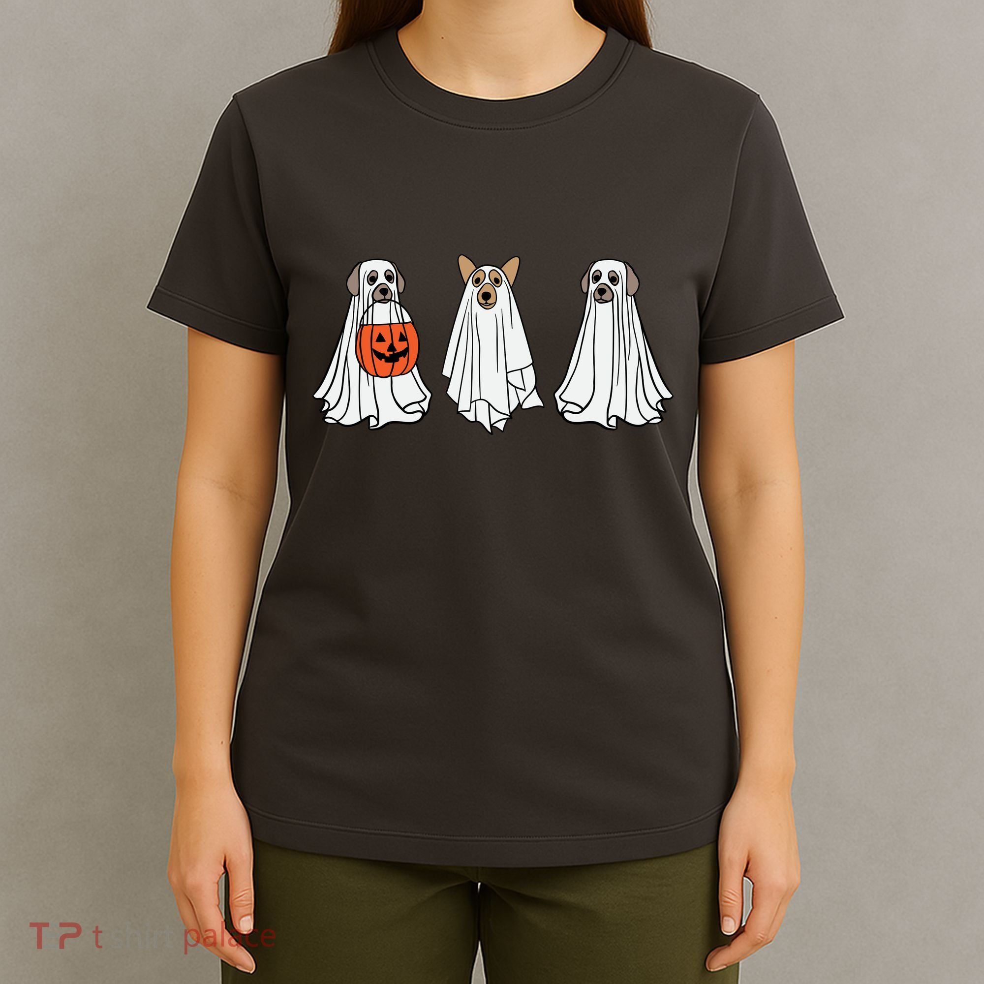 Funny Dog Ghosts Halloween Costume T-Shirt