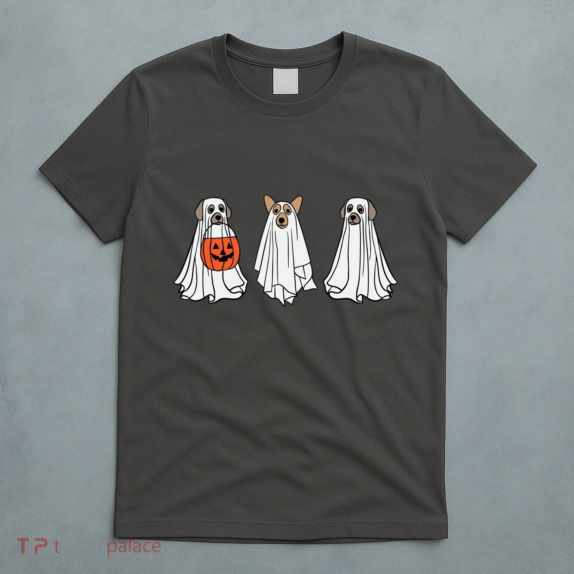 Funny Dog Ghosts Halloween Costume T-Shirt