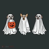 Funny Dog Ghosts Halloween Costume Coaster thumb 2