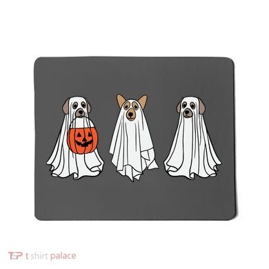 Funny Dog Ghosts Halloween Costume Mousepad