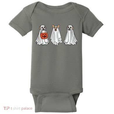 Funny Dog Ghosts Halloween Costume Baby Bodysuit