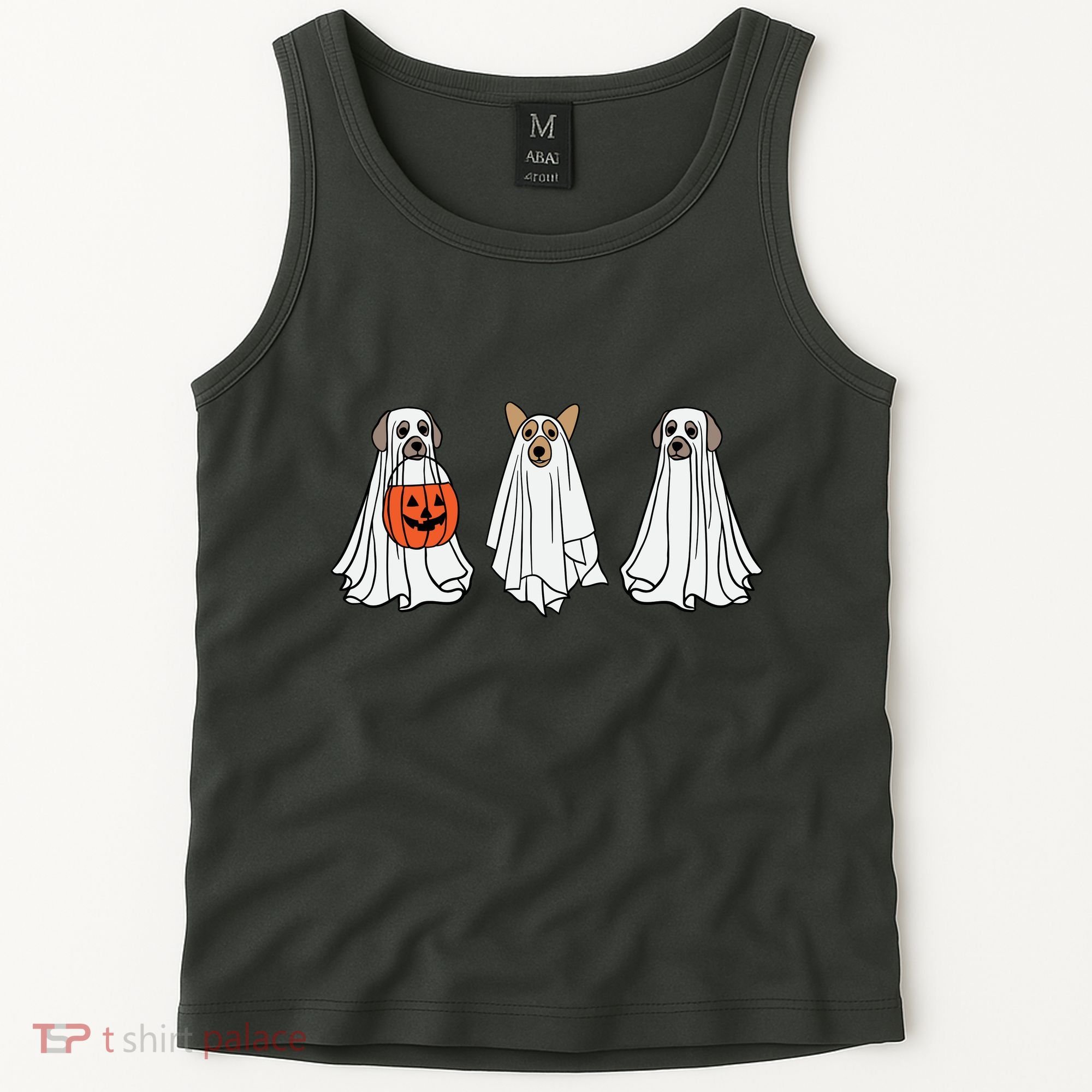 Funny Dog Ghosts Halloween Costume Tank Top