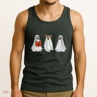 Funny Dog Ghosts Halloween Costume Tank Top thumb 3
