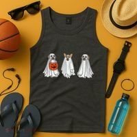 Funny Dog Ghosts Halloween Costume Tank Top thumb 4