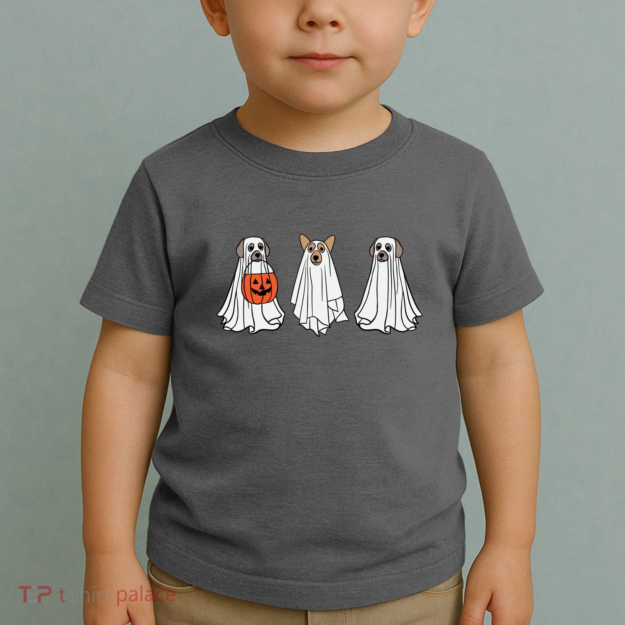 Funny Dog Ghosts Halloween Costume Toddler T-Shirt