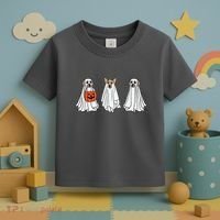 Funny Dog Ghosts Halloween Costume Toddler T-Shirt thumb 3