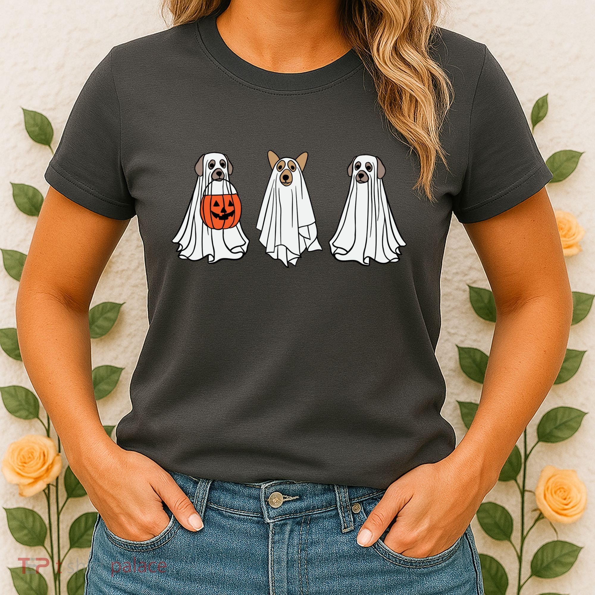 Funny Dog Ghosts Halloween Costume Women's T-Shirt