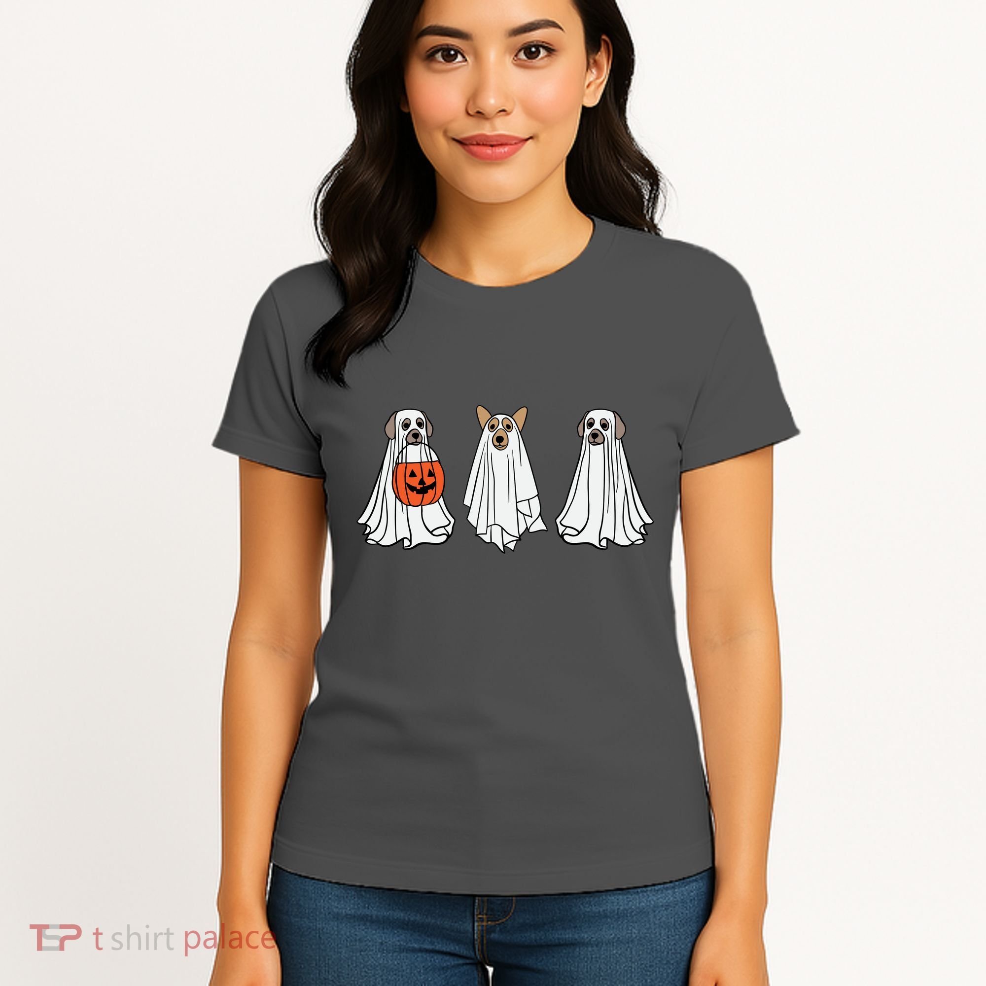 Funny Dog Ghosts Halloween Costume Women's T-Shirt
