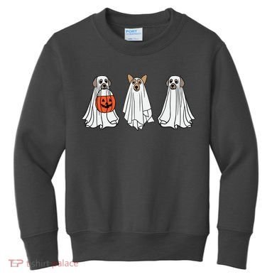 Funny Dog Ghosts Halloween Costume Kids Sweatshirt