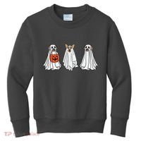 Funny Dog Ghosts Halloween Costume Kids Sweatshirt thumb 0