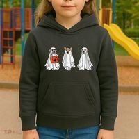 Funny Dog Ghosts Halloween Costume Kids Hoodie thumb 3