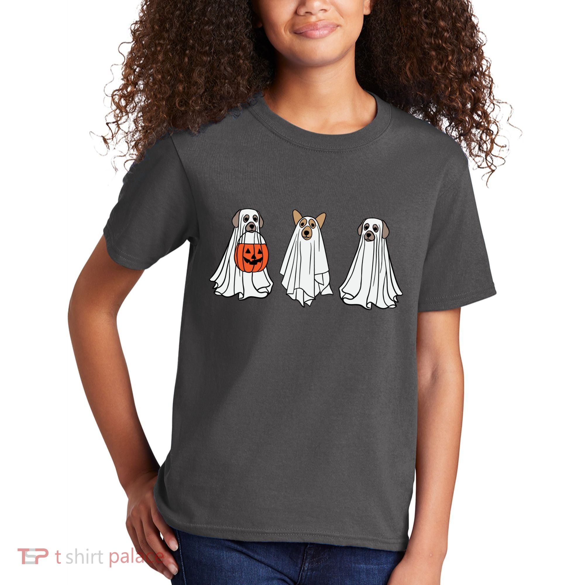 Funny Dog Ghosts Halloween Costume Kids T-Shirt