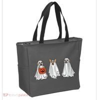Funny Dog Ghosts Halloween Costume Tote Bag thumb 2