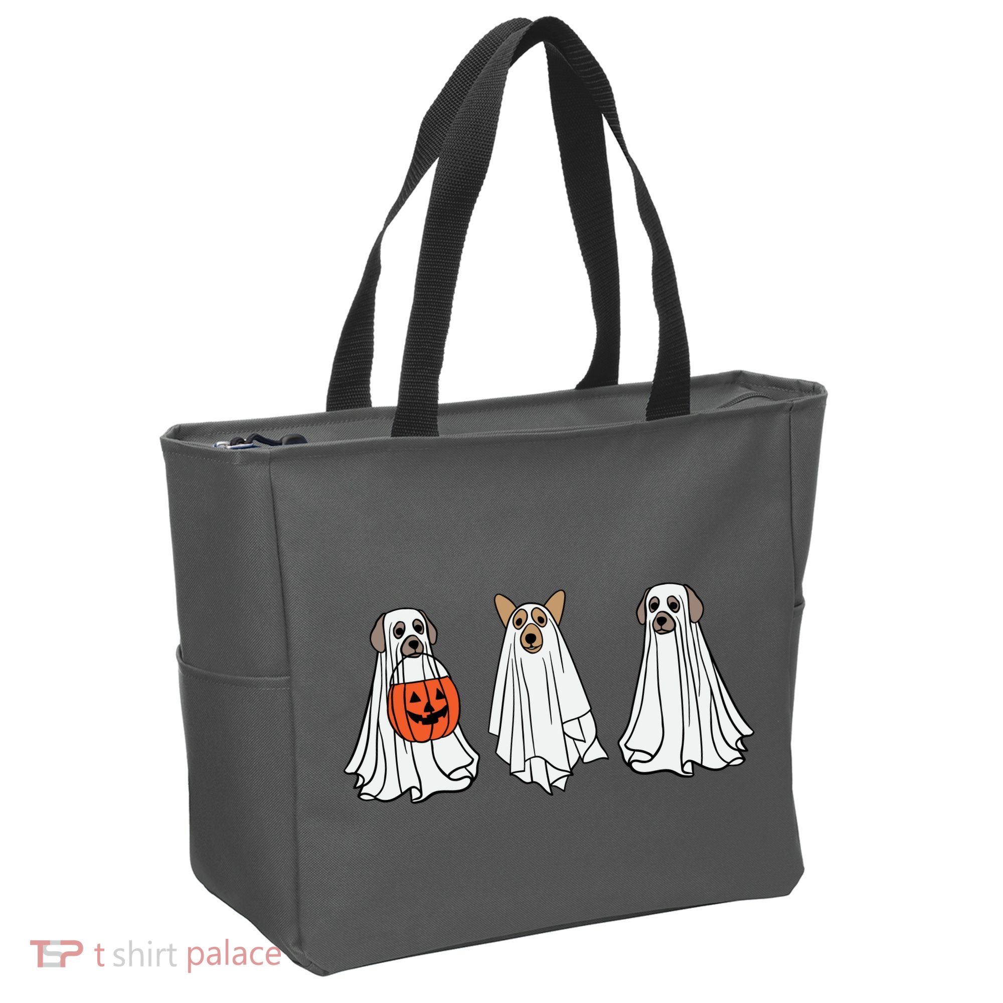 Funny Dog Ghosts Halloween Costume Tote Bag