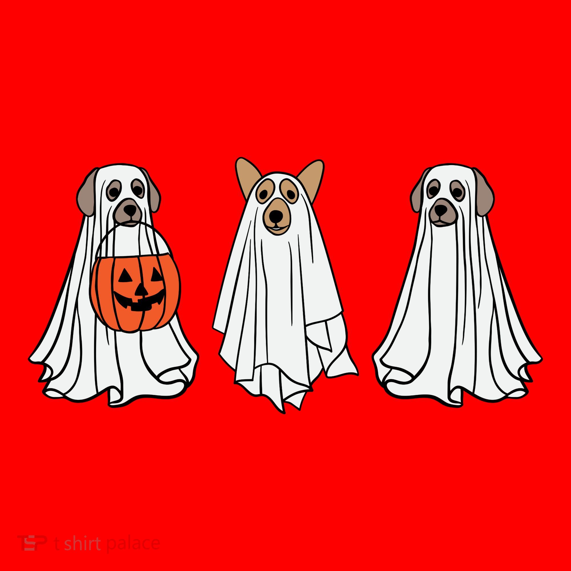 Funny Dog Ghosts Halloween Costume Santa Hat