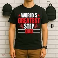 Father's Day Gift, World's Greatest Step Dad Plus Size Shirts For Dad Son Family T-Shirt thumb 6