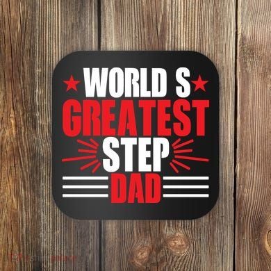 Father's Day Gift, World's Greatest Step Dad Plus Size Shirts For Dad Son Family Coaster
