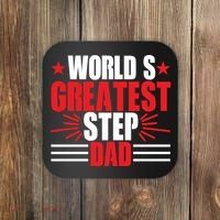 Father's Day Gift, World's Greatest Step Dad Plus Size Shirts For Dad Son Family Coaster thumb 0