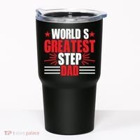 Father's Day Gift, World's Greatest Step Dad Plus Size Shirts For Dad Son Family Tumbler thumb 0