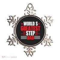 Father's Day Gift, World's Greatest Step Dad Plus Size Shirts For Dad Son Family Ornament thumb 0