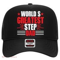 Father's Day Gift, World's Greatest Step Dad Plus Size Shirts For Dad Son Family Hat thumb 0